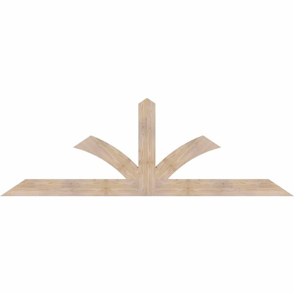 Ekena Millwork Richland Smooth Timber Gable Bracket, Douglas Fir, 96"W x 32"H x 1 1/2"D x 5 1/2"F, 8/12 Pitch GBW096X32X0206RIC00SDF - main